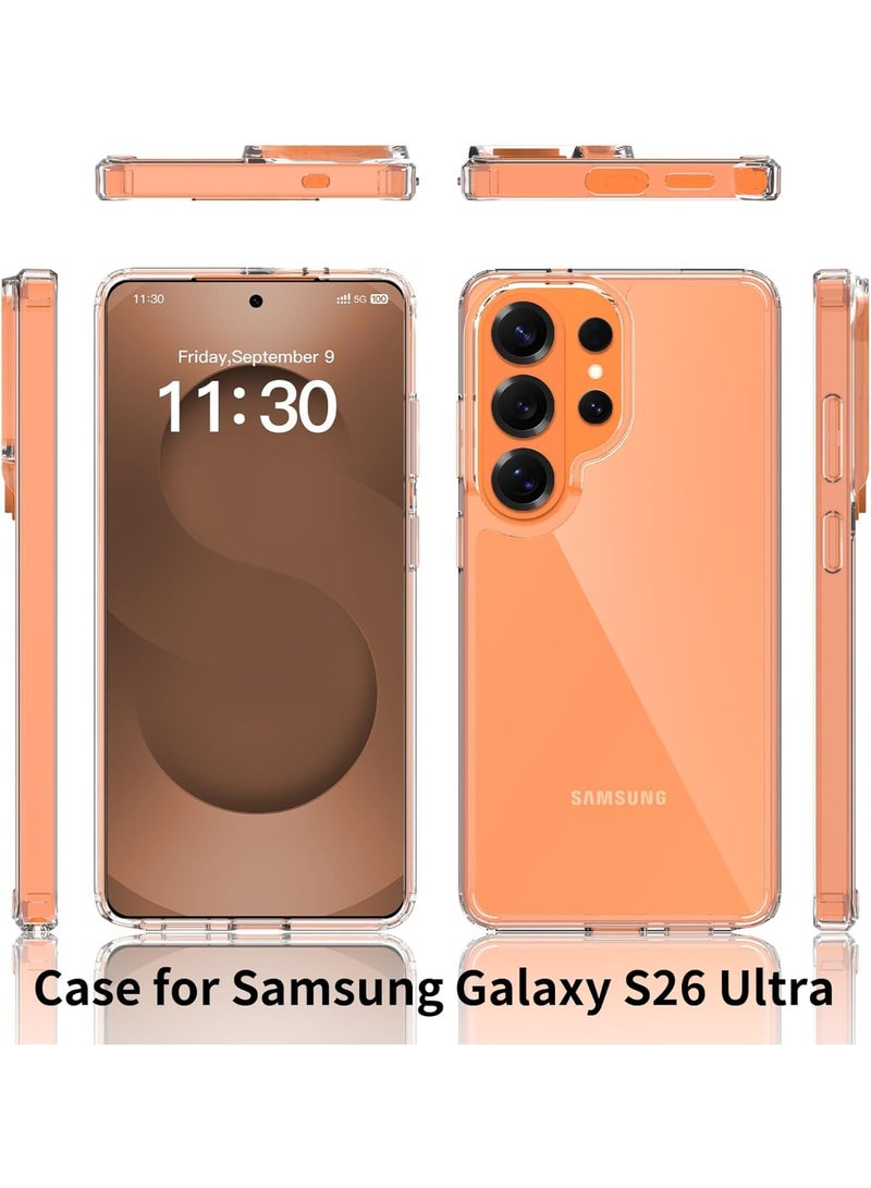 أكاليكس جراب شفاف متوافق مع سامسونج S26 ألترا، جراب TPU شفاف مع حماية من الصدمات في الزوايا الأربع وحماية للكاميرا ومضاد للانزلاق | شفاف - Image 5